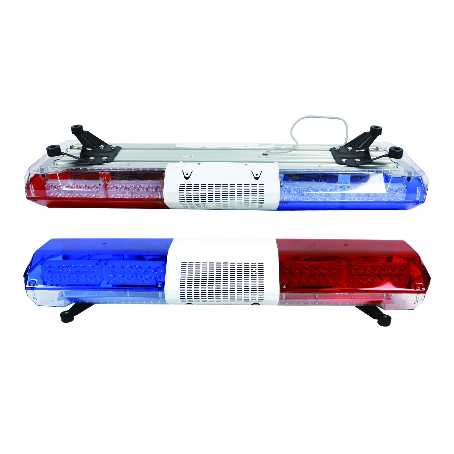 12V Car Lighting System Emergency Ambulance Rotating Light Strip Red Blue Colors Alarm Speaker Microphone-for Traffic Warning
