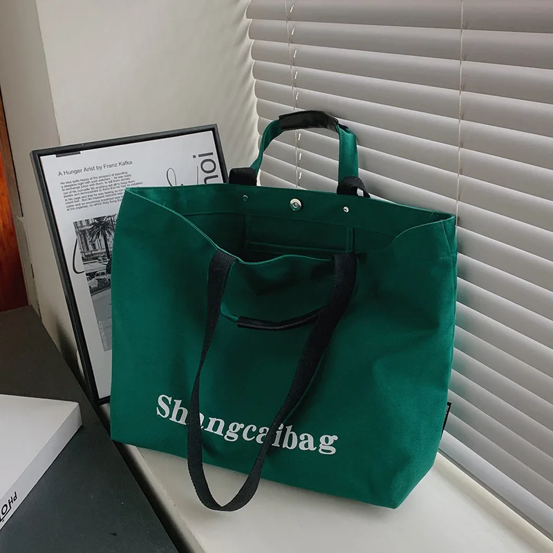 SAIYII Hot Top Sell Extra Large Custom Logo Low MOQ Organic Washable Cotton Shopping Bag Canvas Tote Bag