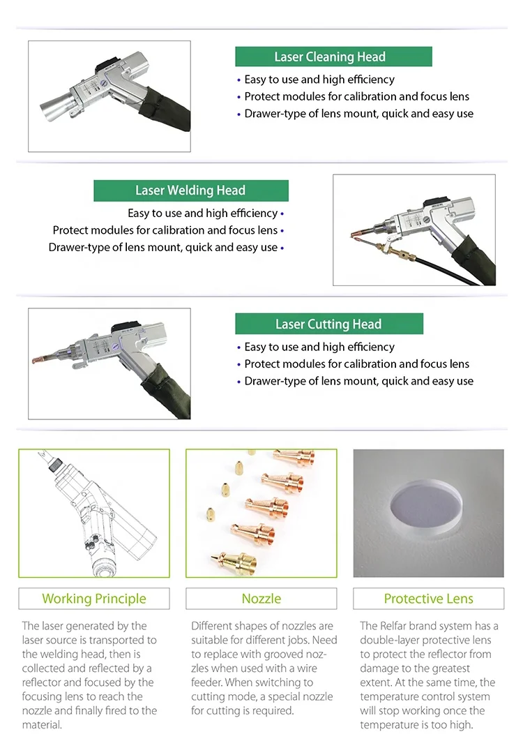 4 in 1 Laser Cleaner Welder Cutter Machine 1000w 1500w 2000w 2500w 3000w Handheld Laser Welding Machine with high quality