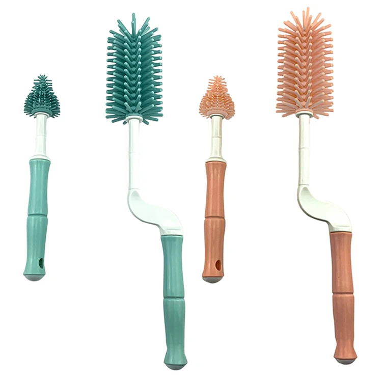 Food Grade BPA Free Wholesale Silicone Baby Bottle Cleaning Brush_2