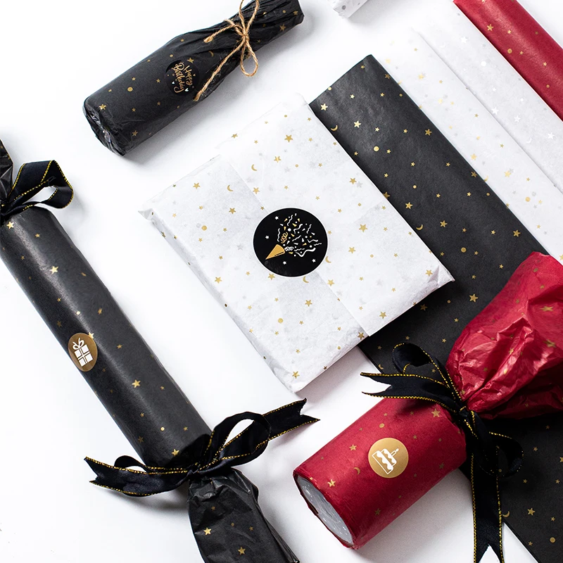 2021 New Fashion Custom Printed Flower Wrapping Tissue Paper Roll Custom Tissue Packaging