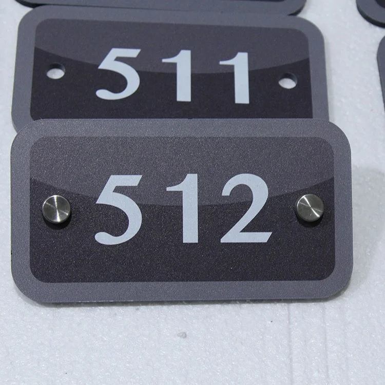 
Hotel sign house numbers warning words notice plate 