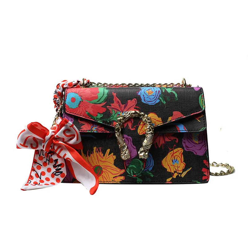 Factory Made Fashion Waterproof Full Digital fashion floral women handbag flower print ladies purse cool beautiful cross-body