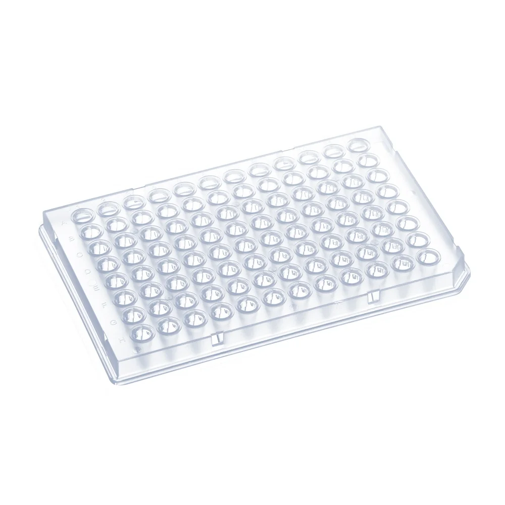 Medical Lab Plastic Conical 0.1Ml 96 Holes Centrifuge Tube Microplate Pcr Tube Plate With Half-Skirt