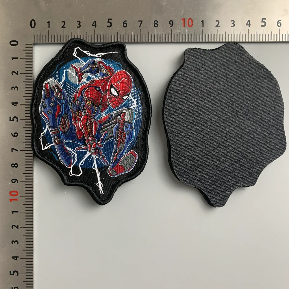 Spider-man Artist Custom iron on woven patch ,brand logo badge applique clothes patch