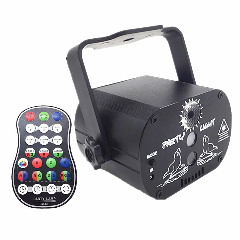 Mini USB Rechargeable Music Control DJ Disco Stage Effect 60 Pattern Star KTV Bar Laser Party