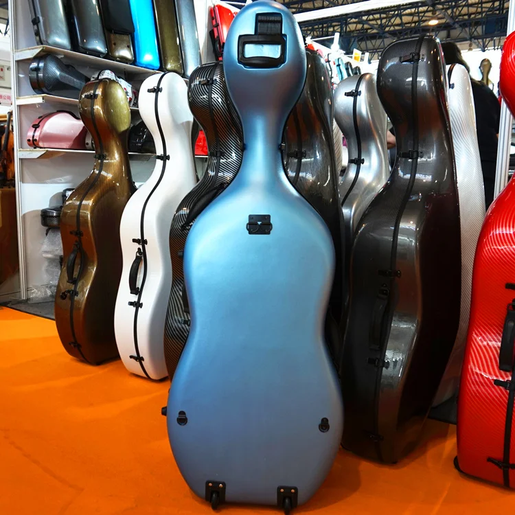 Grind arenaceous blue carbon fiber cello case 4/4 cello case carbon fiber cello hard case 3.6kg