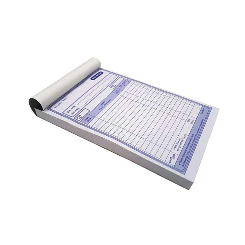 Professional custom carbon-free custom logo carbonless receipt invoice book