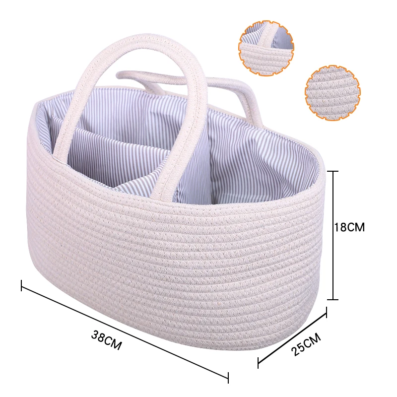 Towel Small Woven Diaper Toys Rope Round Plastic Storage Baskets Wholesale Cloth Storage Basket Market