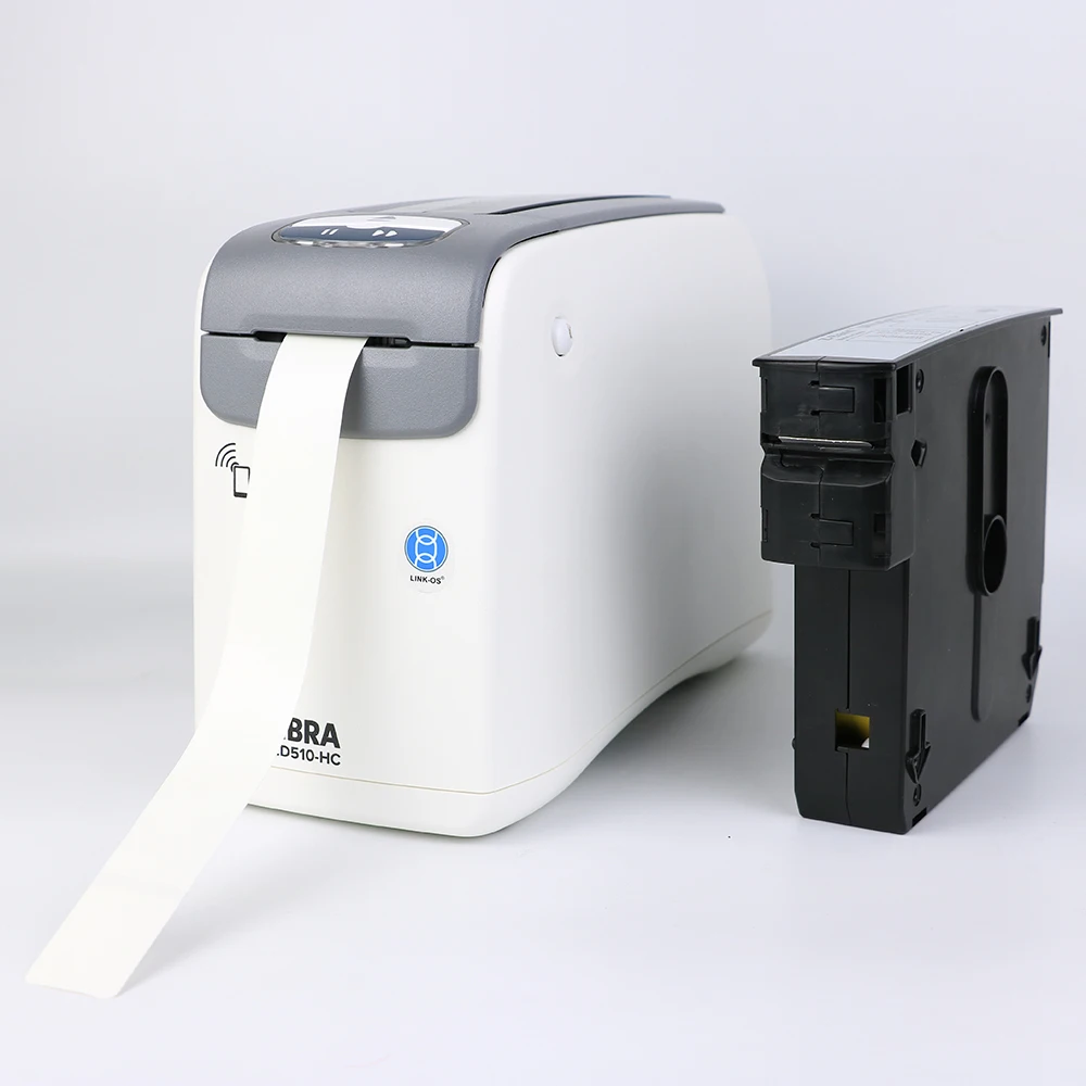 Custom Thermal Printing QR Code Medical Synthetic Paper Wristband For Hospital