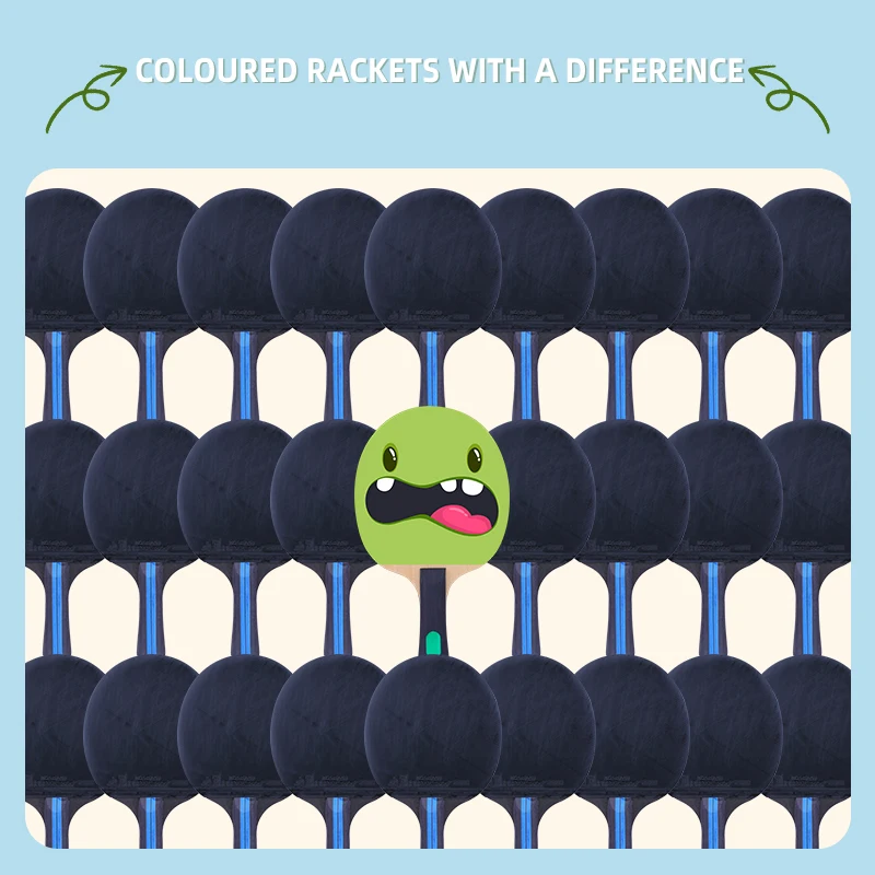 Huieson DIY Print On Rubber OEM Custom Cheap 5 Layer Pure Wood 2 Cable Training Table Tennis Bat Racket table tennis Blade