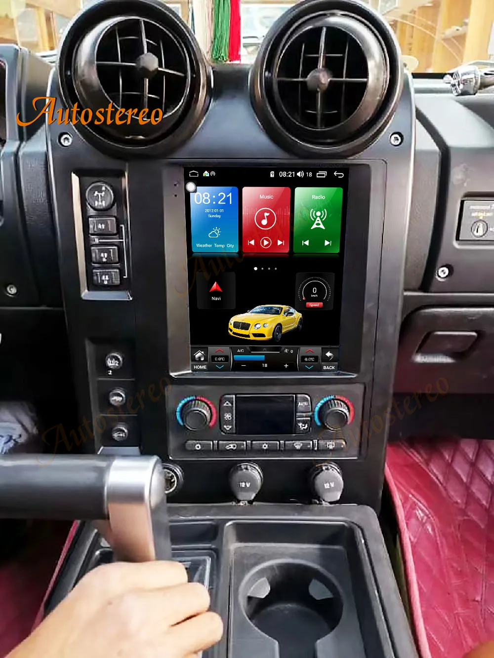 Автомобильный GPS 9 7 дюймов на Android 14 для Hummer H2 2004-2007 Carplay навигатор мультимедийный плеер магнитофон