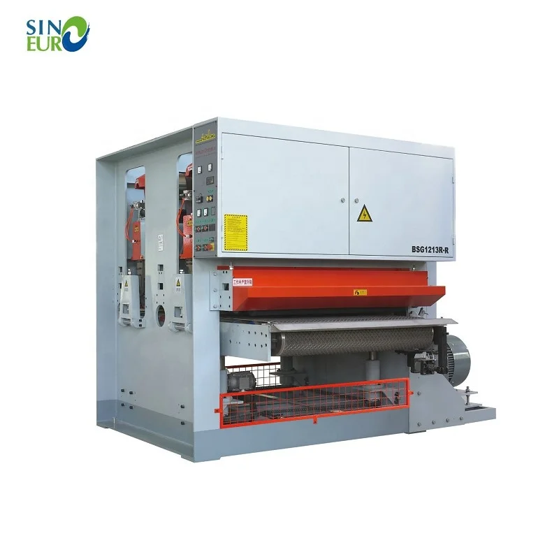 Industrial heavy duty mdf solid wood board door woodworking drum wide belt sander sanding polishing machine