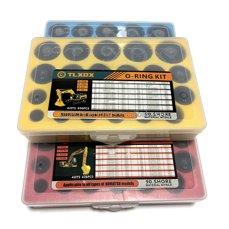 666 pcs 90 Shore DINGLI O Ring Box O-Ring Kit Box For CLG305 CLG915C CLG906C Excavator