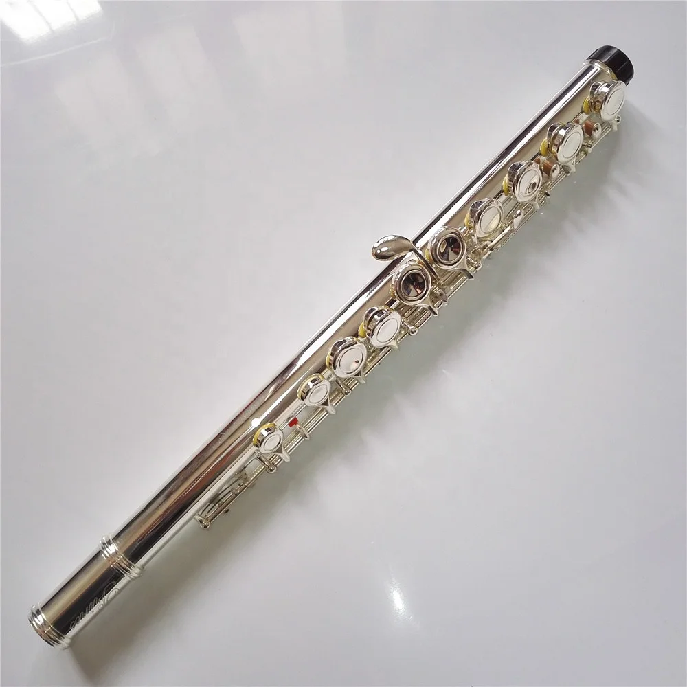 16 closed holes silver plated keys flute