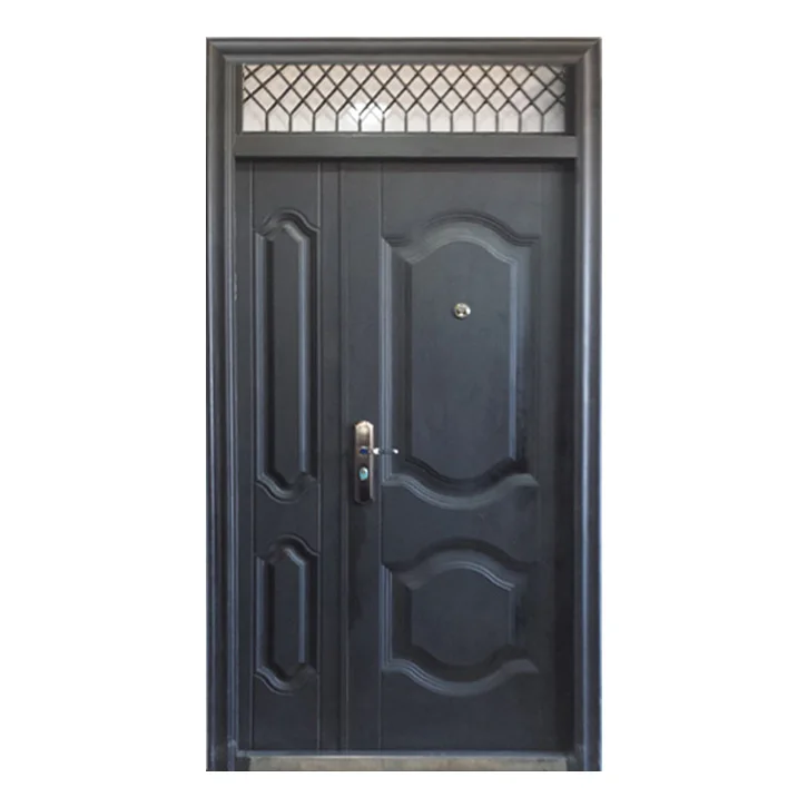 American Steel Doors Panel For Houses Security Metal Door Interior Swing Knock-down Frame Steel Modern Front Entry Door