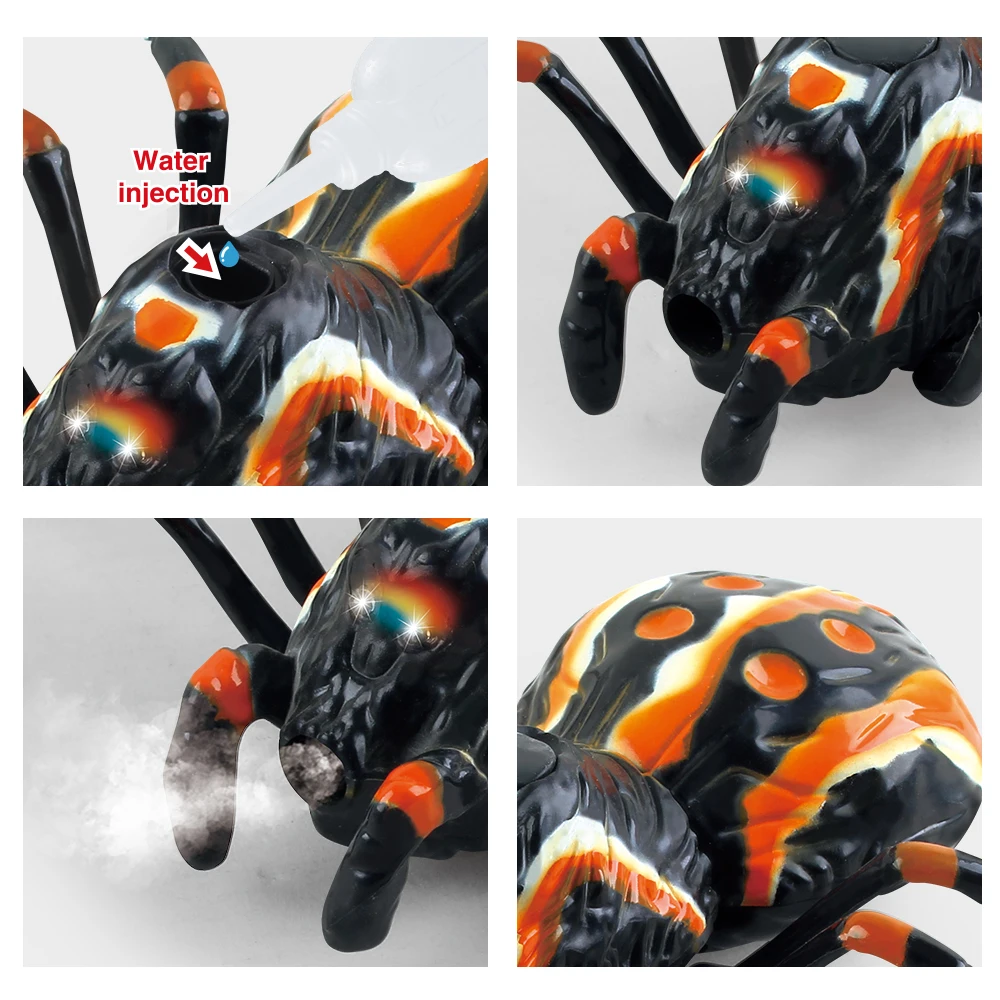 Реалистичный спрей паук пластиковый Инфракрасный Rc игрушка-симулятор животных для детей игрушка с дистанционным управлением ходячий подсветкой