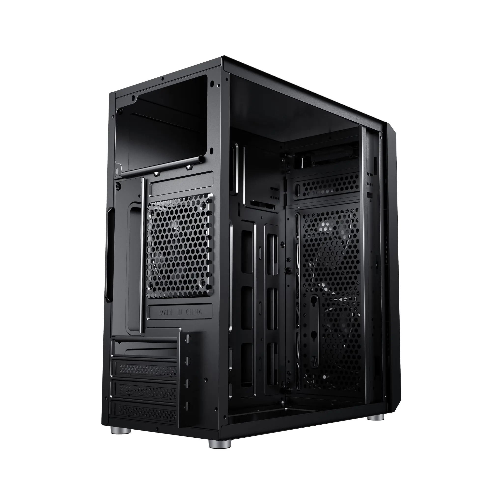 computer case mid tower office working suitable atx pc case oem custom elegent front panel black