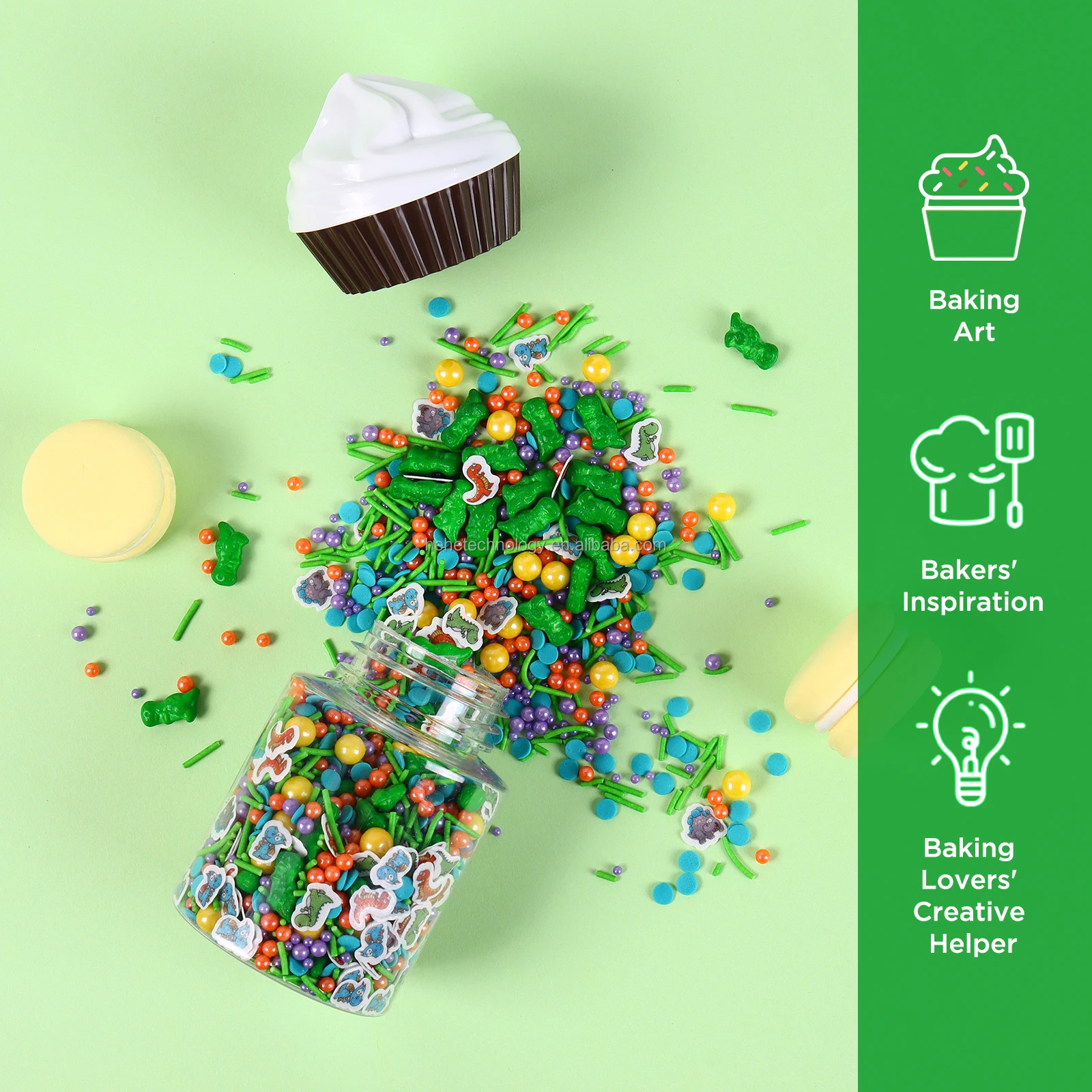 Lo Mas Vendido 2023 Cake-Shape Bottle Sprinkles Cake Decoration Candy Sprinkles Wafer Paper Edible Sprinkles for Cake decoration