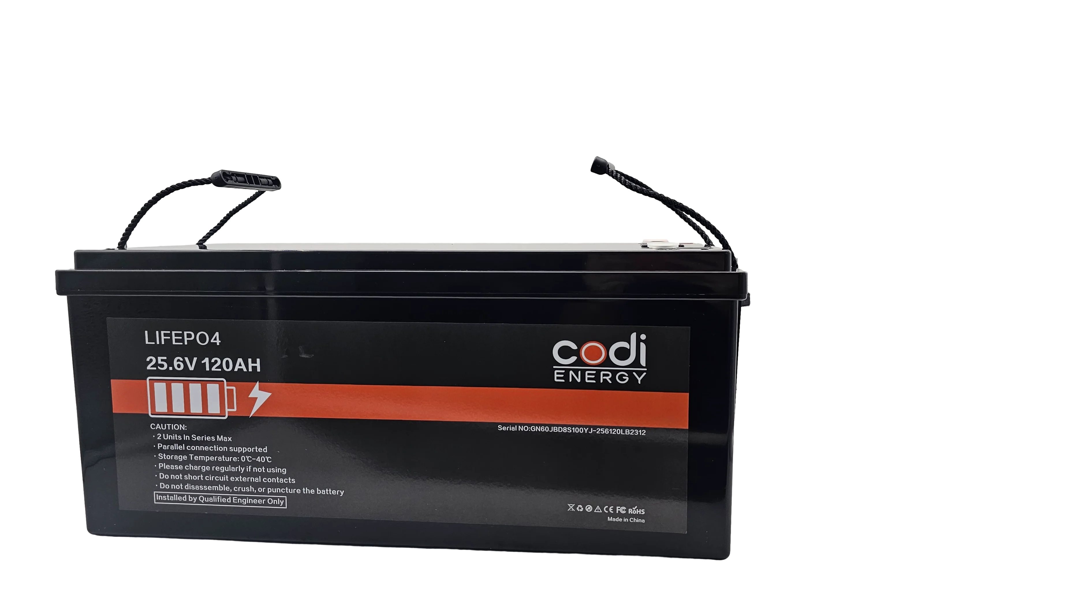 Lifepo4 battery solutions 25.6V 100AH 120AH home storage solar lithium battery 4000 times cycyle life max 4 units in series