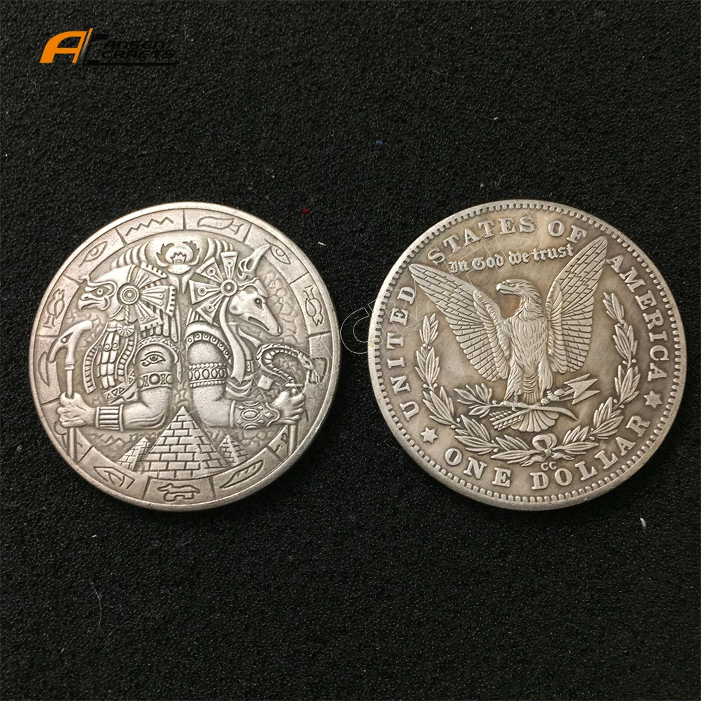 Custom Egyptian Ancient Gold Bronze Plated Old Coins 3D Challenge Coin Custom