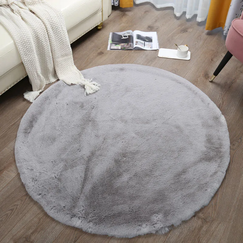Click Chinese Style Custom Shaped Non-slip Faux Sheep Skin Fur Modern Kid Rug For Fluffy Furry Living Room Carpet
