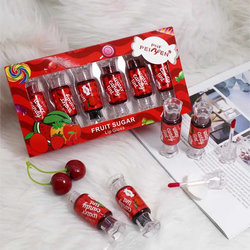 Оптовая продажа, увлажняющие конфеты, милый макияж, водостойкая жидкая помада, набор