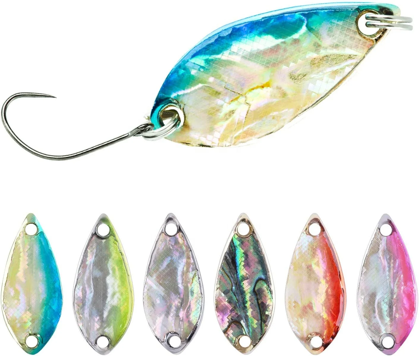 LK Ice Fishing Jigs Spoon Lure Ice Fishing Lures for Panfish & Crappie & Trout