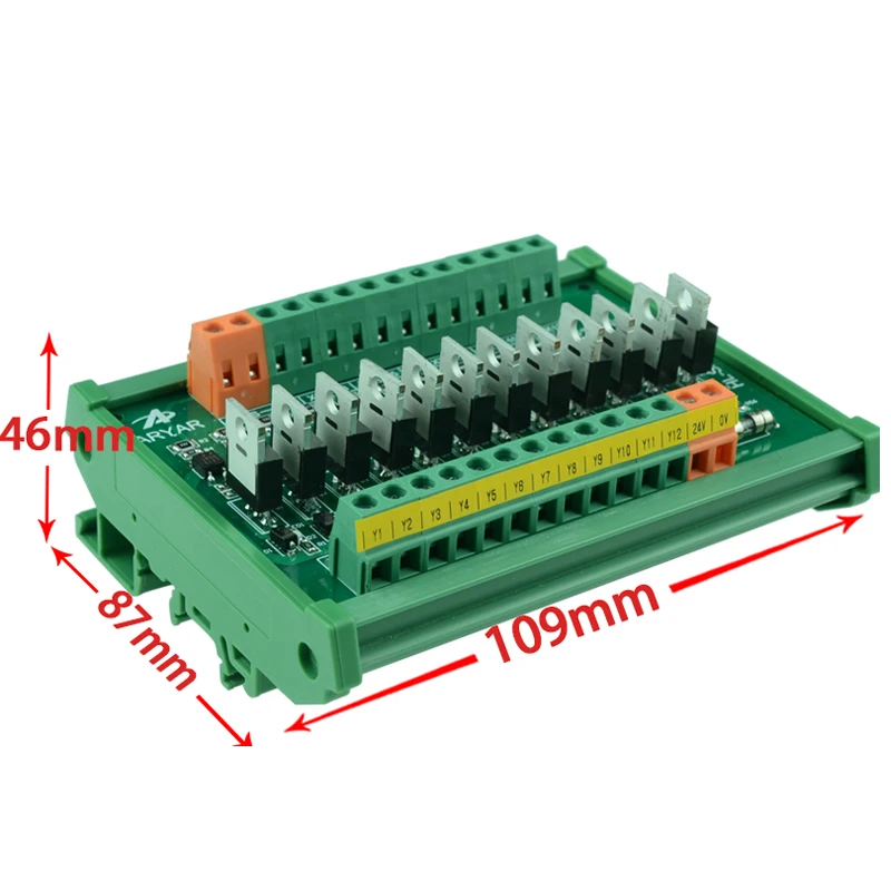 12 Channel Single Chip Microcomputer PLC Signal Amplifier Board Photocoupler Isolation Input 3.3-5V Output PNP
