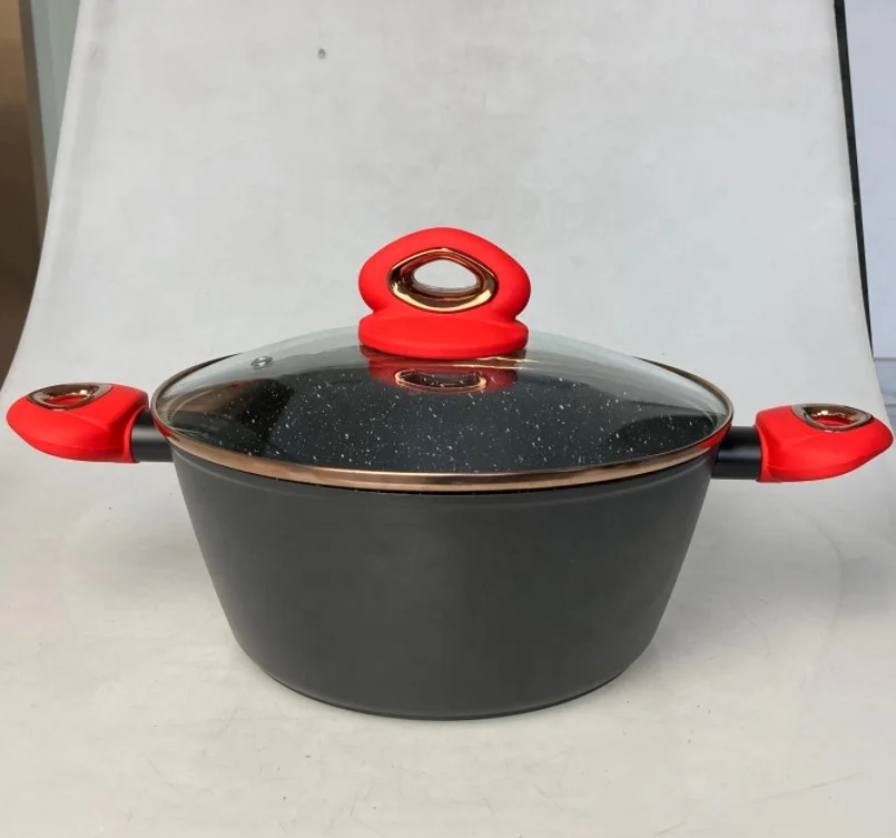 Hot sale Forged aluminum Nonstick cookware sets Jogo de panelas Cooking soup pots and pans marmites casserole kitchenware