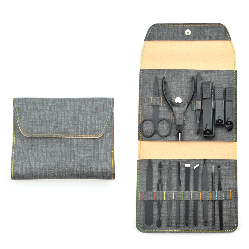 Wholesale salon professional product 15 pieces manicure pedicure sets nail drill file and clipper  cutter set