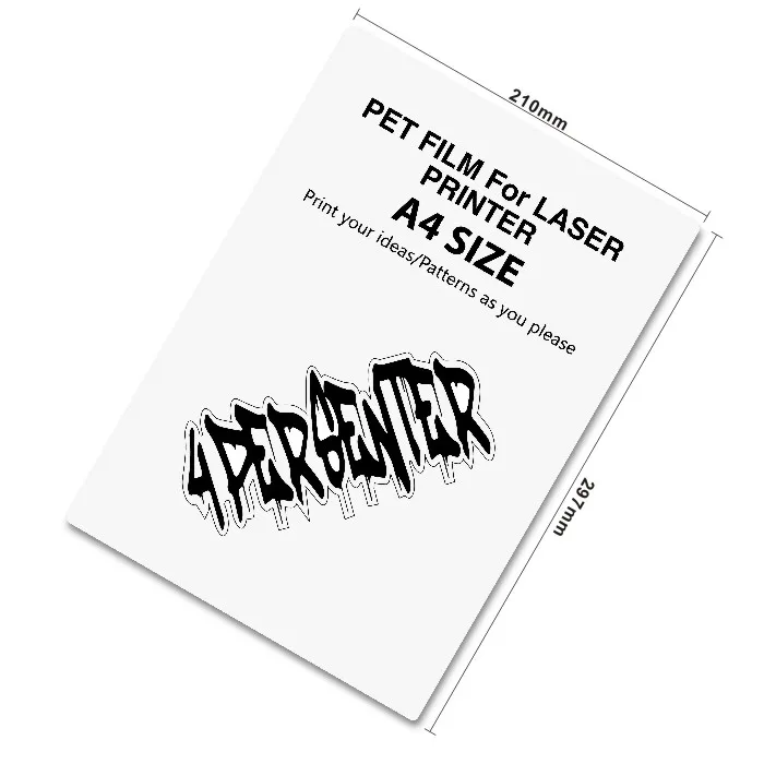 Alcohol Resistance Laser printer Blank PET film Material Adhesive PET film for Laser printer