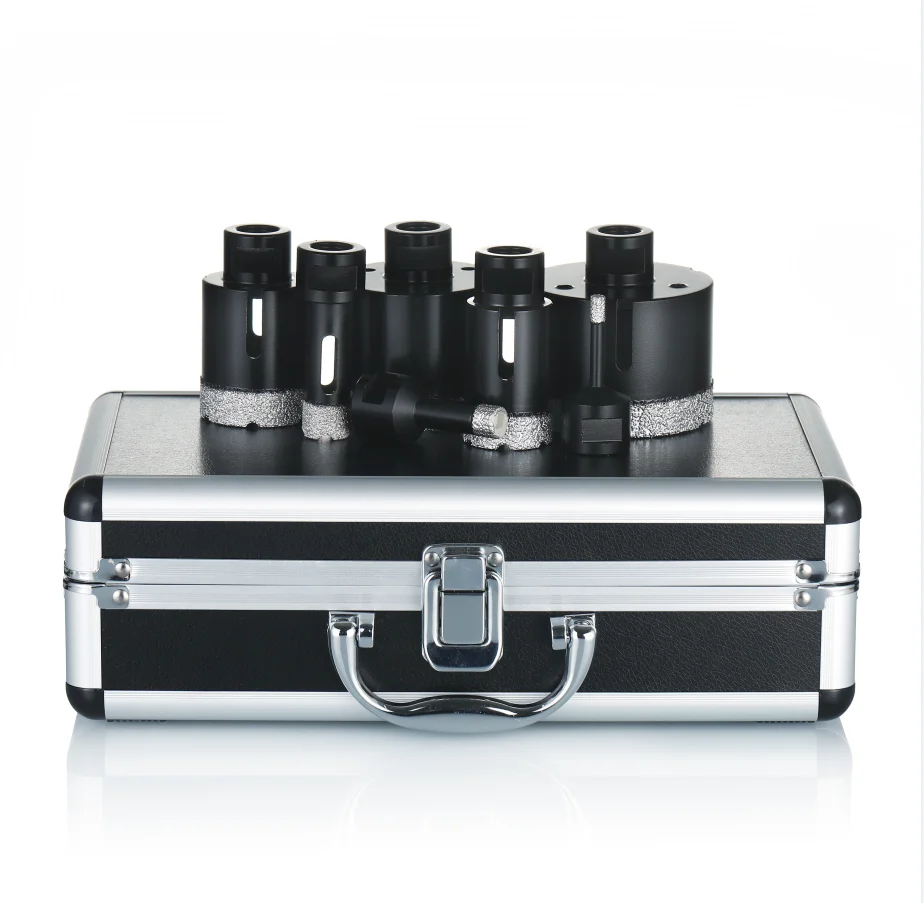 Hot selling 6 pcs Vacuum Brazed Diamond Core Drill Set for electric drill  Size can be customized