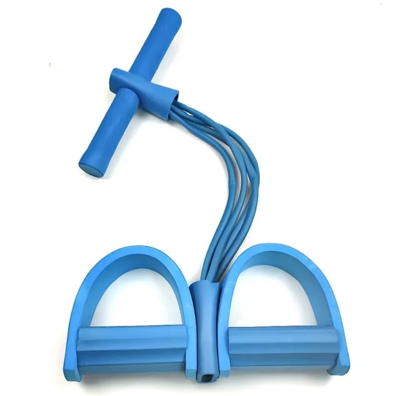 Four-tube Multifunctional Pedal Rally Yoga Exercise Bands Auxiliary Fitness Equipment for Sit-ups and Abdominal Workout