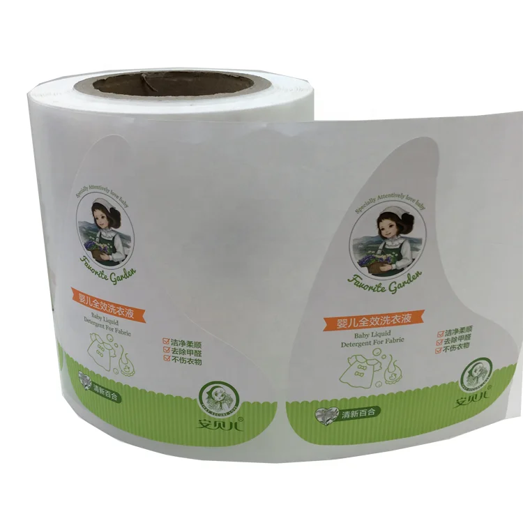 Customized 2L detergent Fabric soap Labels for PE bottles