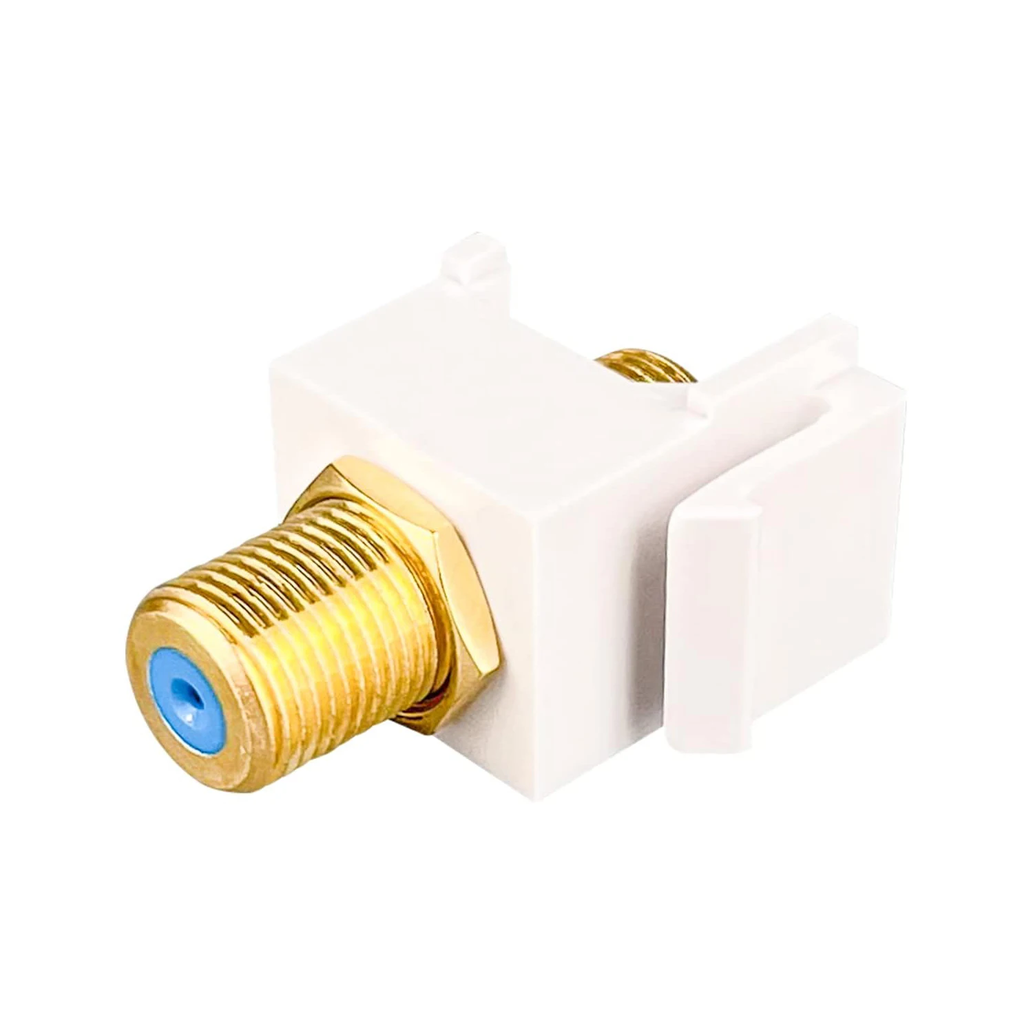 Gold Plated RG6 Coaxial Jack F-type Keystone Connector Coaxial Keystone Jack Insert for Home Theater Network Keystone Connectors