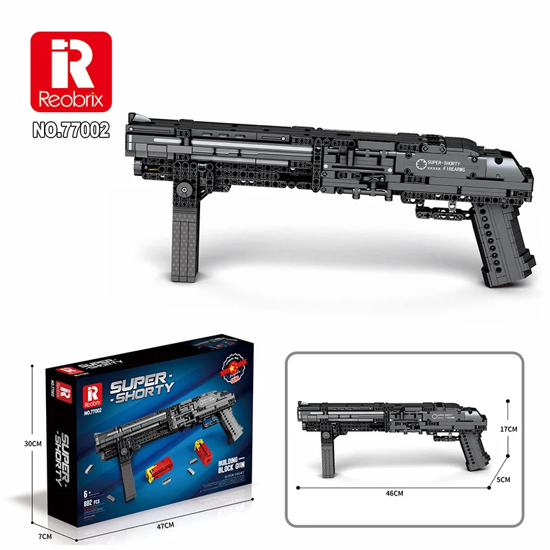 Reobrix Building Block Series of Toy Gun Army Weapons AK47 Model Bricks Construction Kits for Boys Compatible with Leading Brand