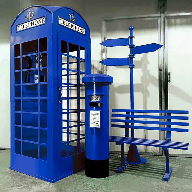 Customized wholesale metal red telephone London Classic phone booth for sale