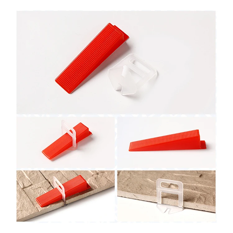 
1mm 1.5mm 2mm 2.5mm 3mm Plastic Tile Leveling System Clips with Tile Wedge 