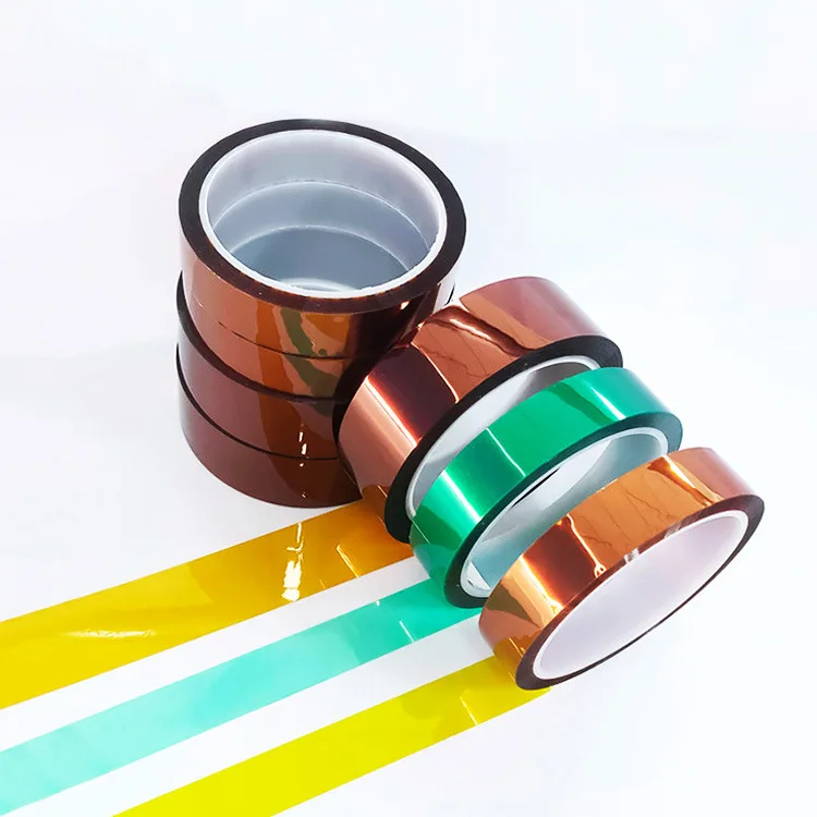 Powder Coating High Temperature Silicone Adhesive Green Blue PET Polyester Electrical Tape