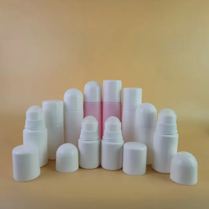 custom label eco friendly empty white 30ml 50ml 90ml refill plastic deodorant container Packaging roll on bottle