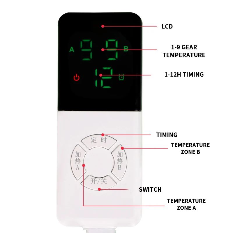 Dropshipping 110V 220V Warming Winter Washable Slumberdown Double Bed Queen King Size Under Bed Heated Electric Under Blanket