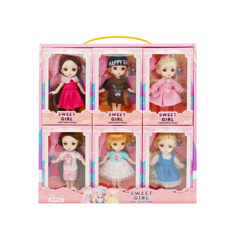 wholesale 6 inch soft silicone vinyl fashion toys doll girl for children
