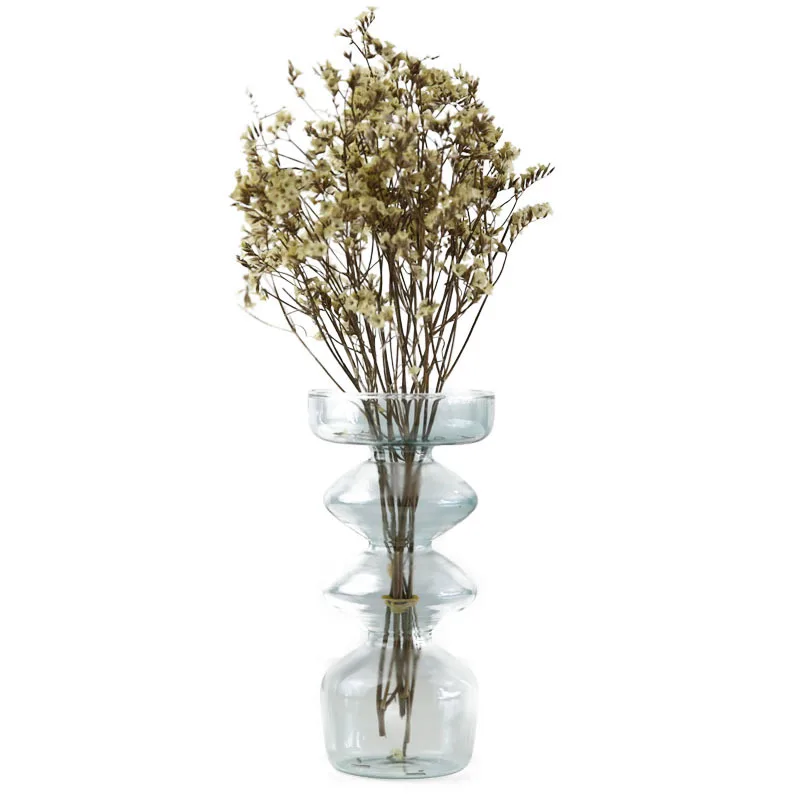 Factory Direct Cheap Home Decor Glass Flower Vase Modern Colorful Clear Flower Glass Vase