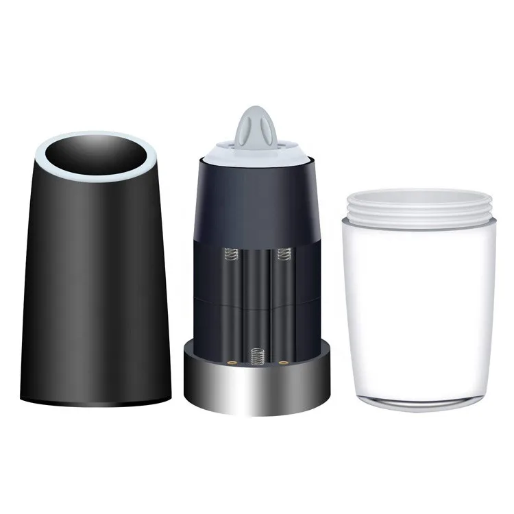 Battery Powered with LED Light One Hand Automatic Operation pepper grinder salt pepper mill