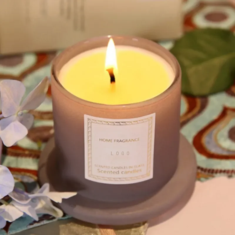 Lovely Eco-friendly Natural Soy Wax Scented Candle Long Shape Wholesale Condition Home Decoration Gift Box Jar
