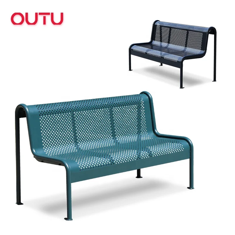Street bench outdoor park metal bench seat strong load-bearing seat bench for public