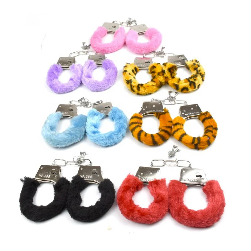 Wholesale handcuffs Sex Games Metal Stainless Steel Fur Bdsm Bondage Restraints For Women sexy handcuffs sets Sex Toy