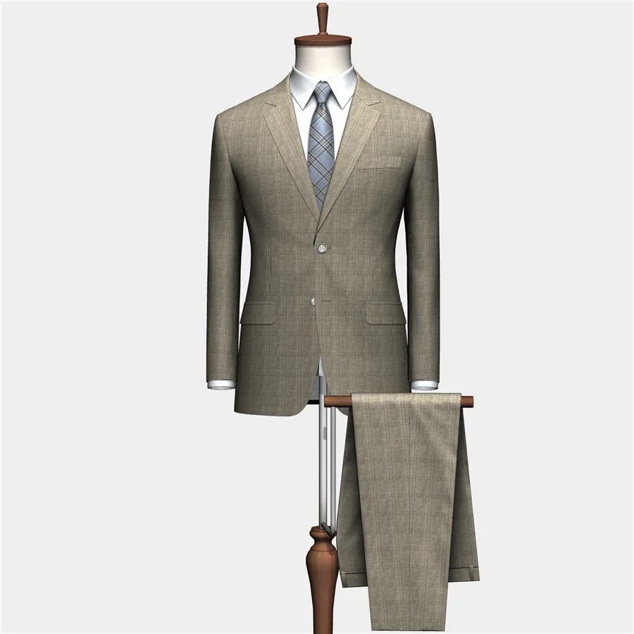 Новый полиэстер, вискоза, смесь спандекса, неяркий клетчатый дизайн, подходит для мужского костюма, блейзера, брюк, одежды, Тканое полотно