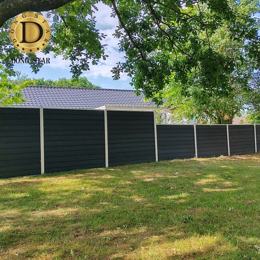 Wood Plastic Composite WPC Fence Post Panels Door Boards Outdoor Garden Fence